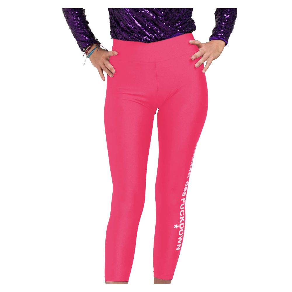 Rosa nylonjeans och byxor