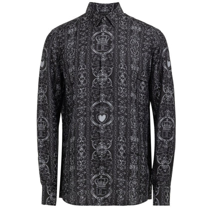 Dolce &amp; Gabbana Grå Sidenskjorta