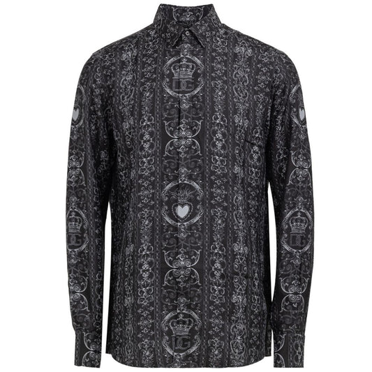Dolce &amp; Gabbana Grå Sidenskjorta
