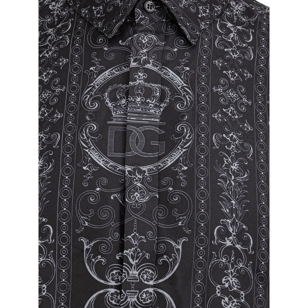 Dolce &amp; Gabbana Grå Sidenskjorta