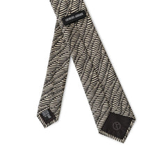 Giorgio Armani Black And White Silk Tie