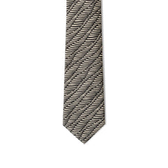 Giorgio Armani Black And White Silk Tie
