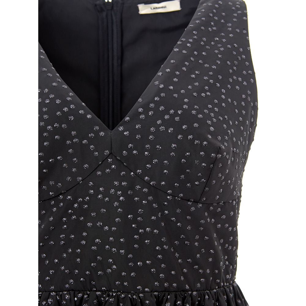 Lardini Elegant Svart Polyetenklänning