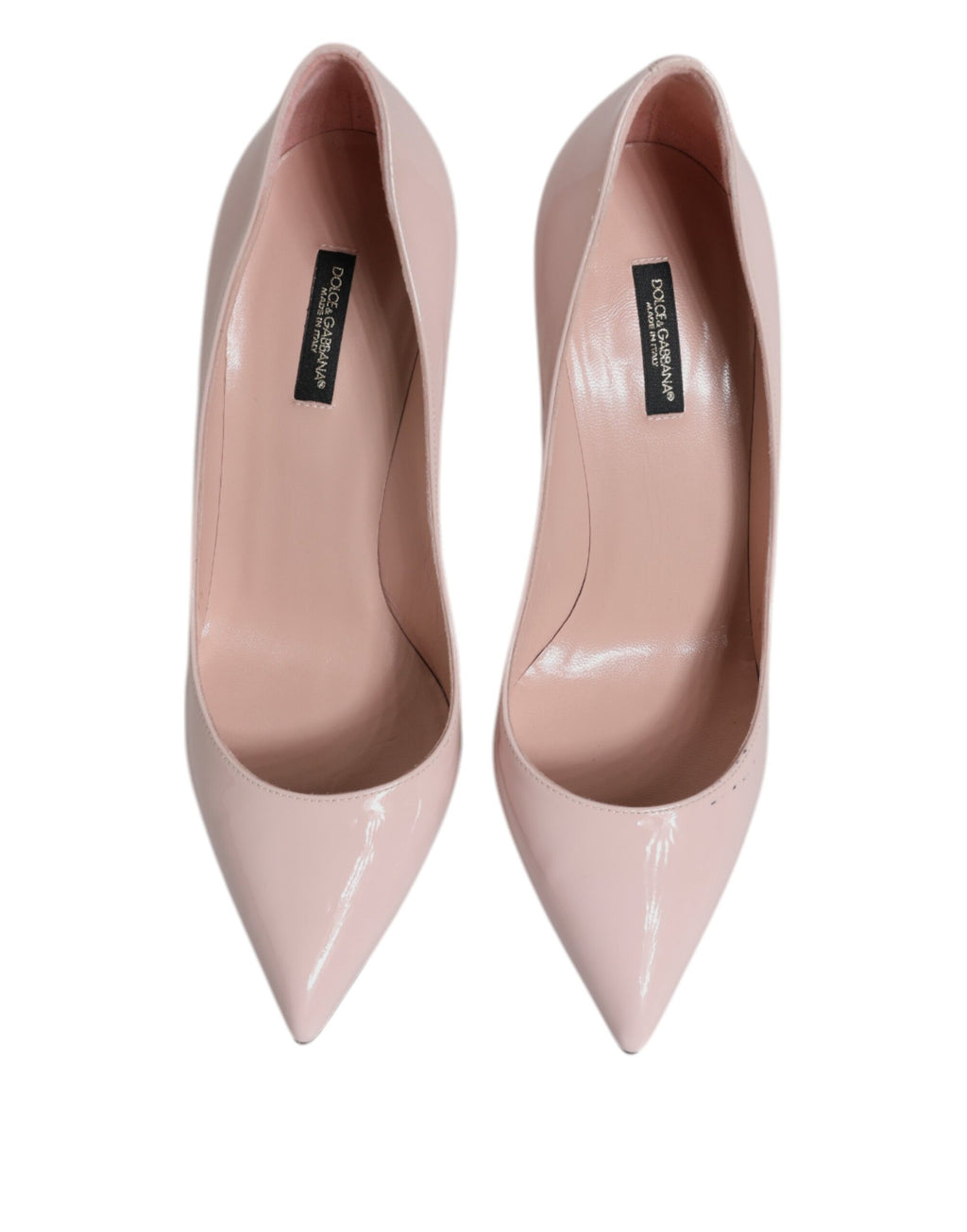 Rosa pumps med stilettklack i lackläder