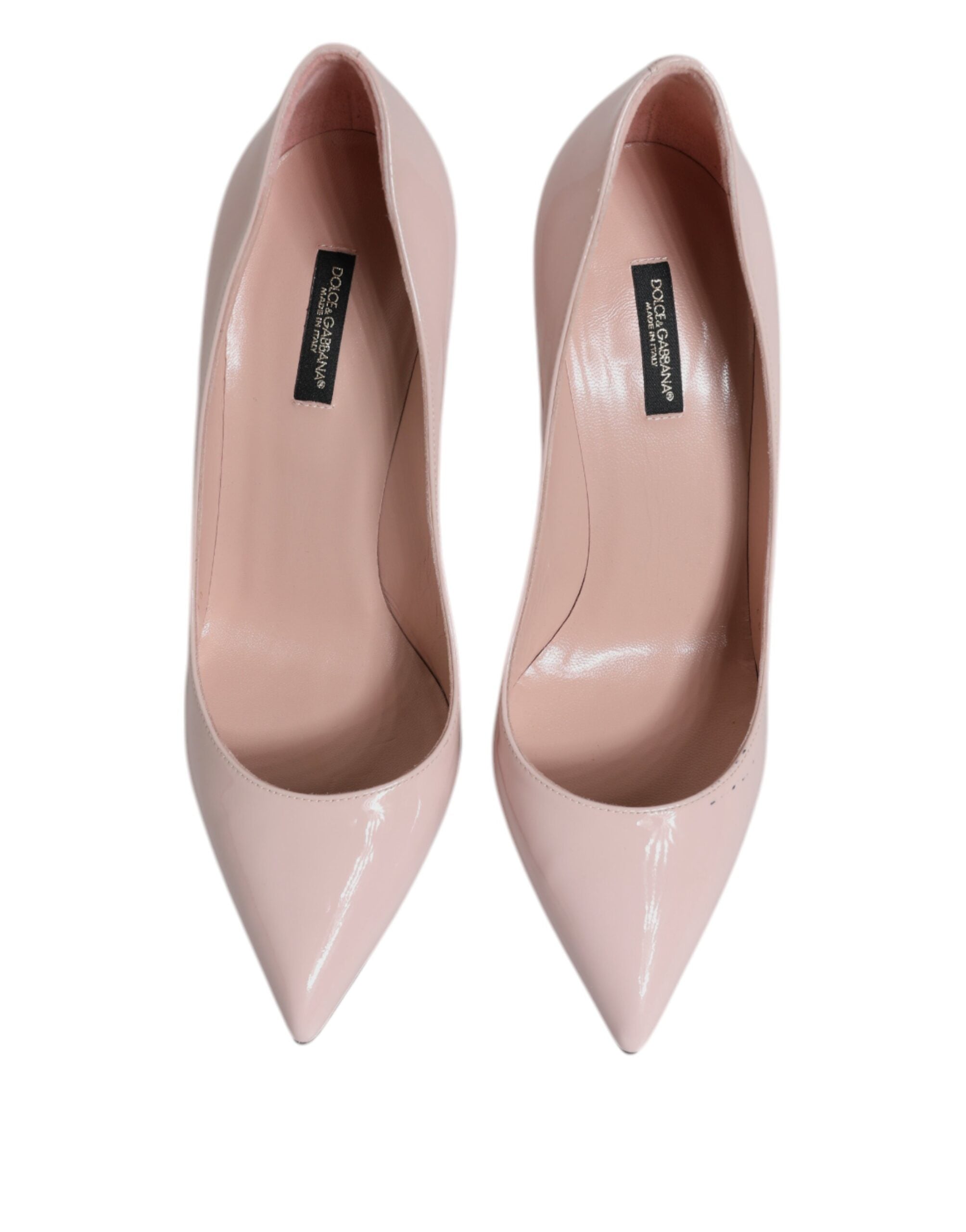 Rosa pumps med stilettklack i lackläder