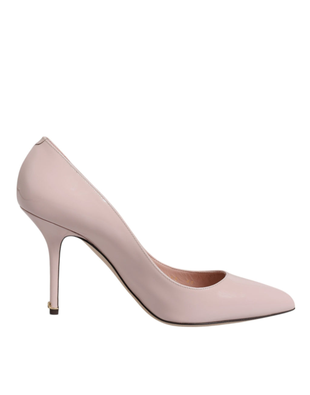 Rosa pumps med stilettklack i lackläder