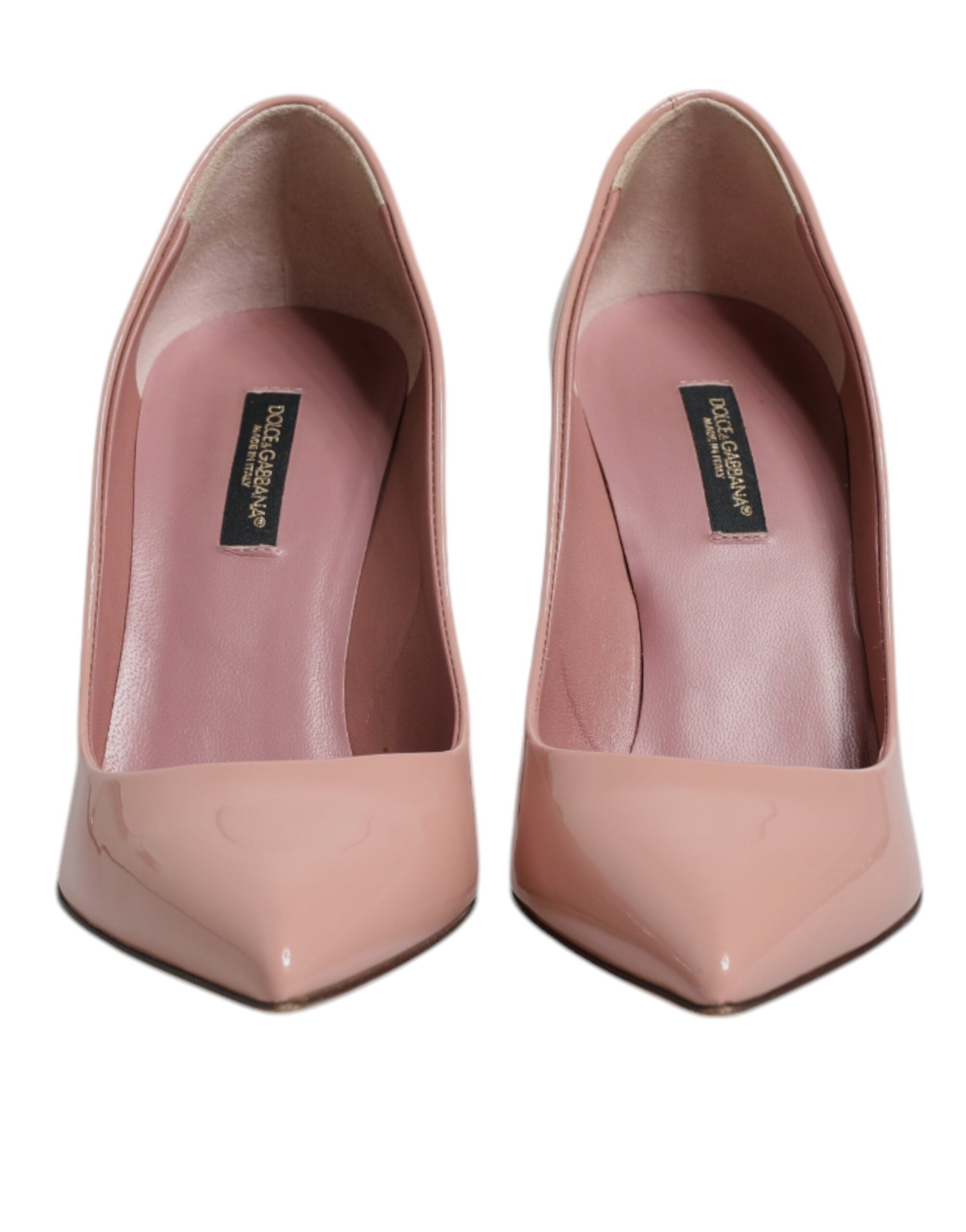 Rosa pumps med stilettklack i lackläder