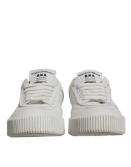 Dolce & Gabbana White Miami Leather Low Top Sneakers Shoes
