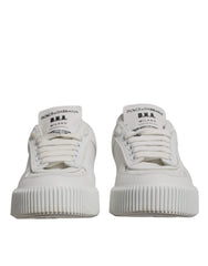 Dolce & Gabbana White Miami Leather Low Top Sneakers Shoes