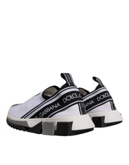 Dolce & Gabbana White Black Slip On Sorrento Sneakers Shoes