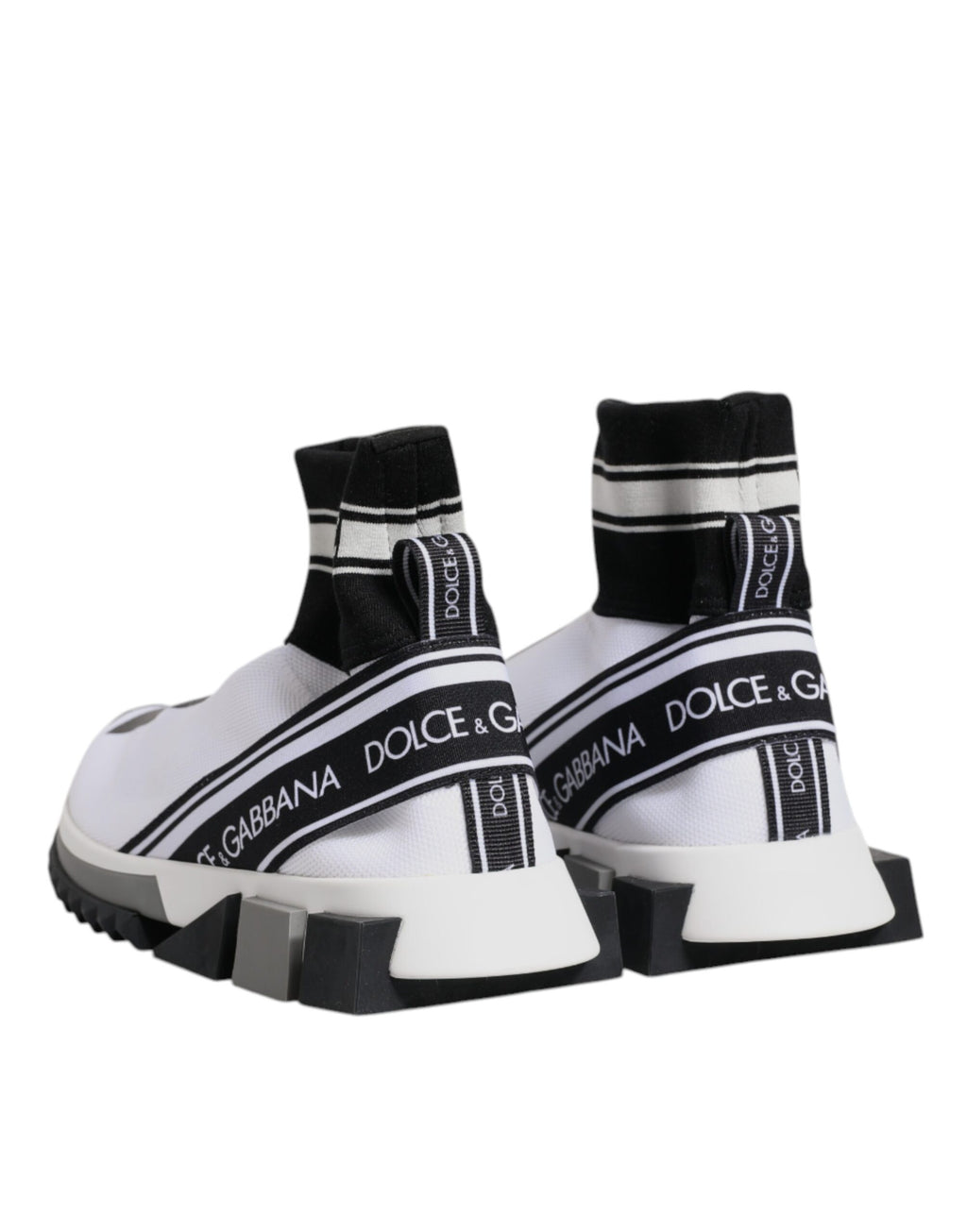 Hvite Svarte Sorrento Sokker Sneakers Sko