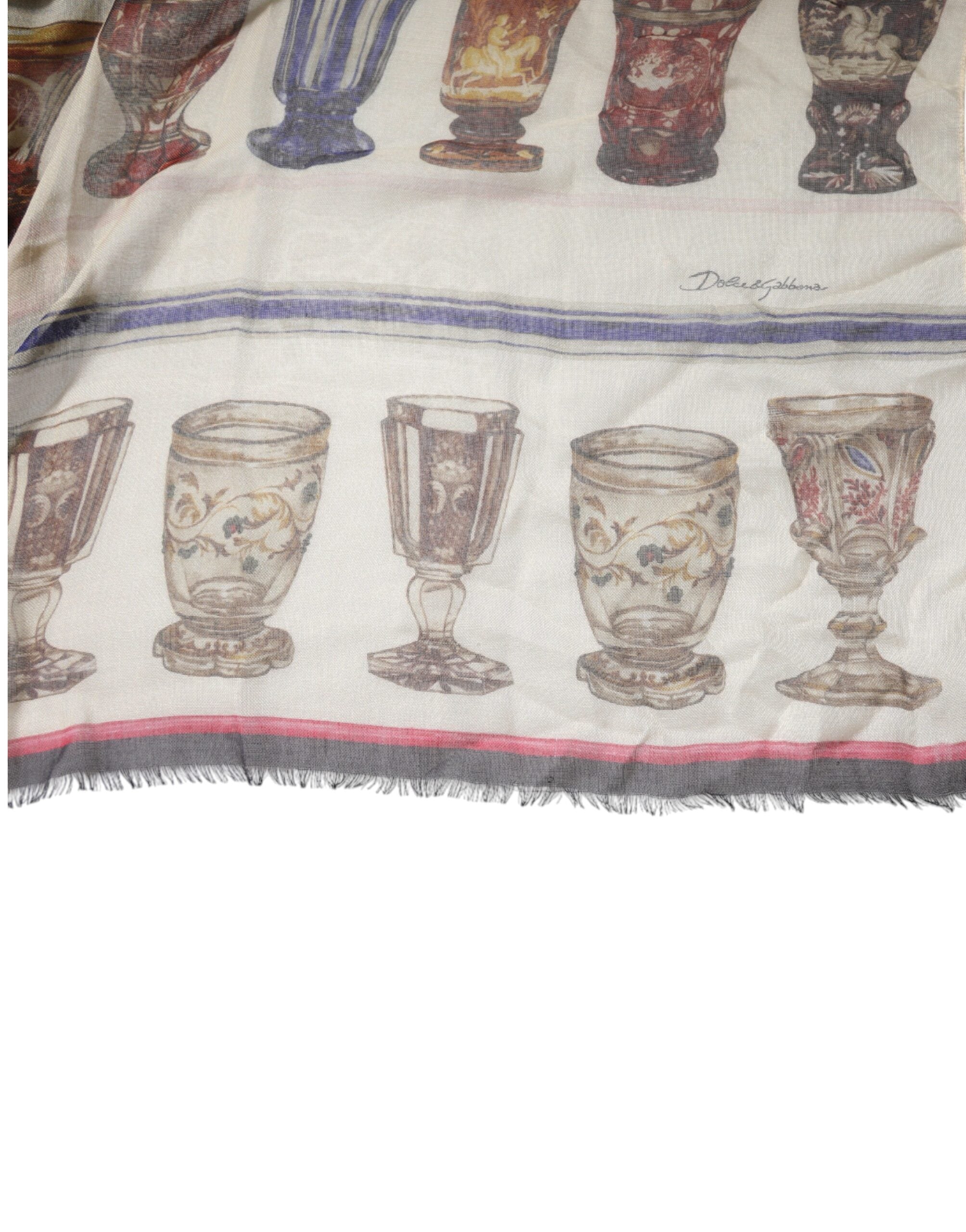 Flerfarget glass kashmirskjerf