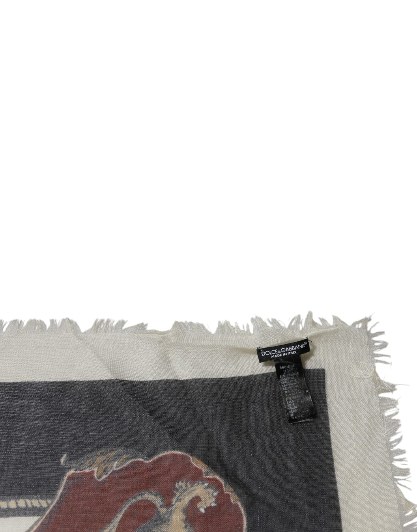 Dolce & Gabbana Multicolor Printed Cashmere Foulard Scarf