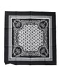 Dolce & Gabbana Black Logo Monogram Cotton Handkerchief Scarf