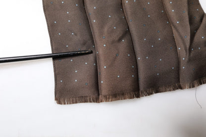 Dolce & Gabbana Brown Fantasy Silk Neck Wrap Shawl Scarf