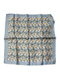 Dolce & Gabbana Gray Oranges Silk Square Handkerchief Scarf