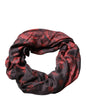 Dolce & Gabbana Black Red Floral Modal Wrap Shawl Scarf