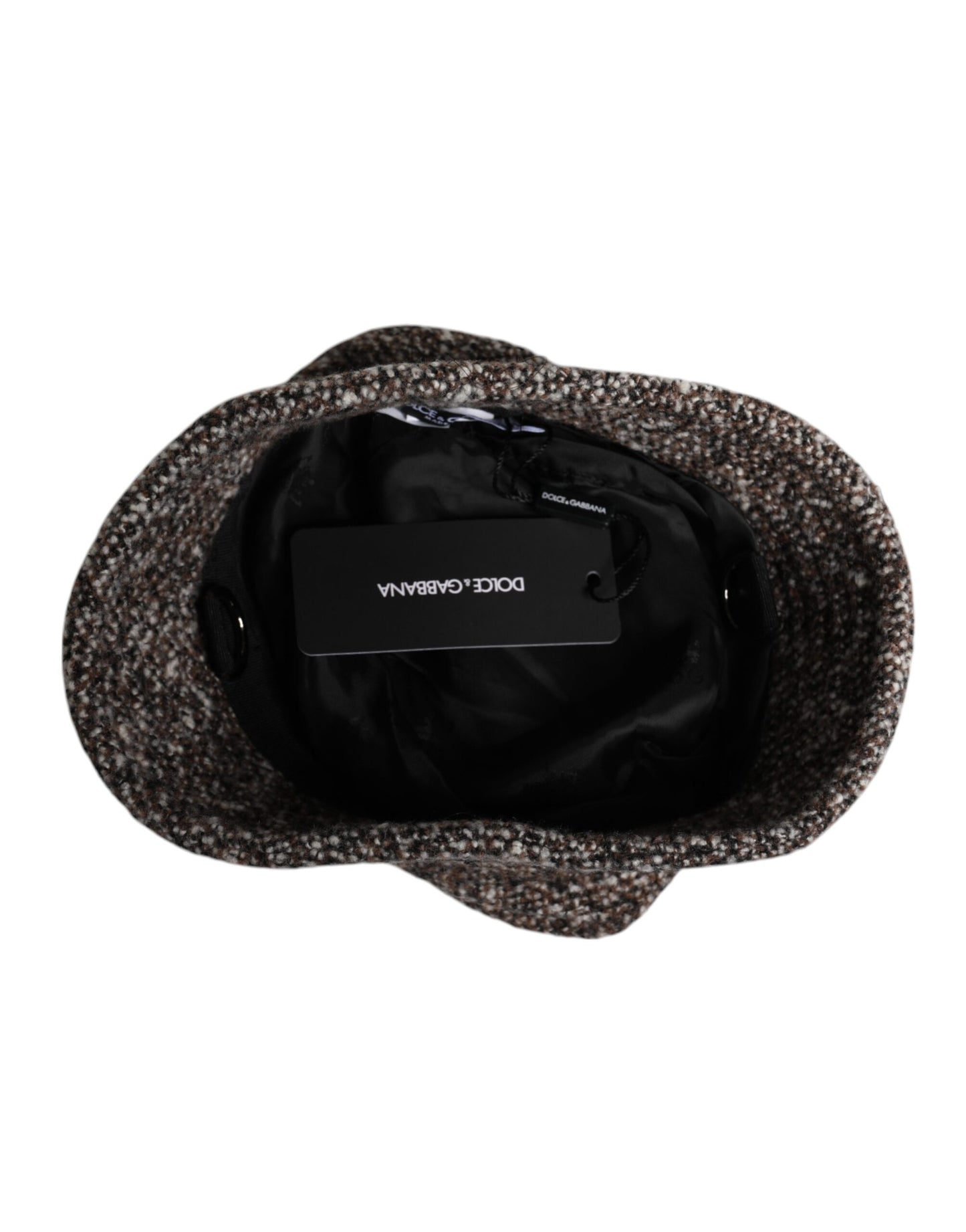 Dolce & Gabbana Brown Alpaca Wool Woven Bucket Hat