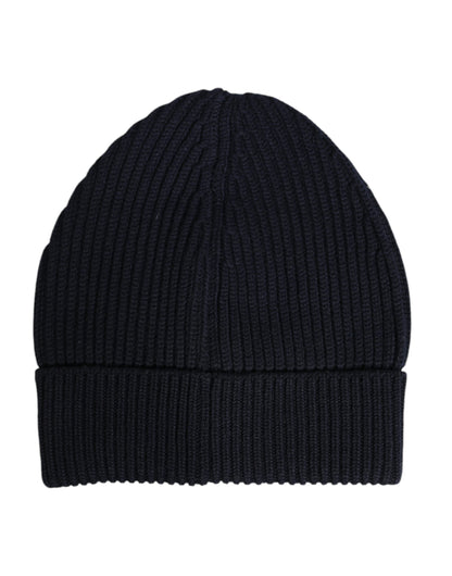 Dolce & Gabbana Black Cashmere Knitted Winter Beanie Hat