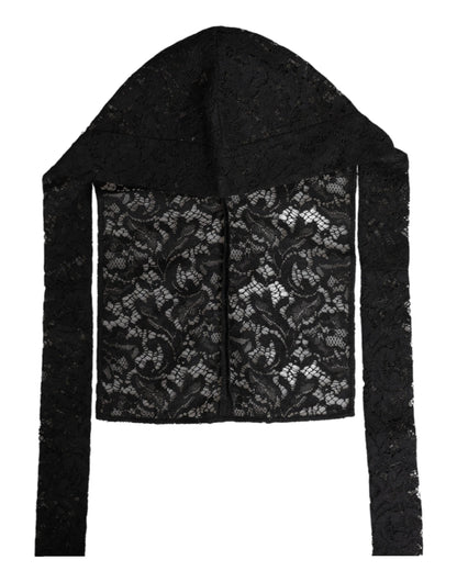 Dolce &amp; Gabbana Svart Blomsterblonder Helhodehatt