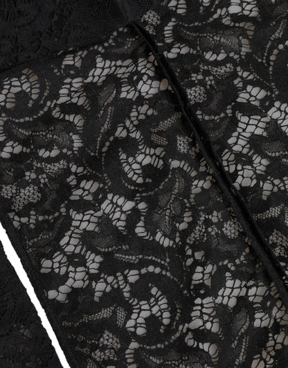 Dolce &amp; Gabbana Svart Blomsterblonder Helhodehatt