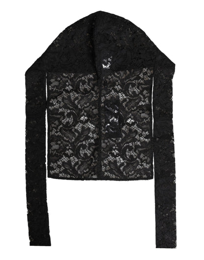 Dolce &amp; Gabbana Svart Blomsterblonder Helhodehatt