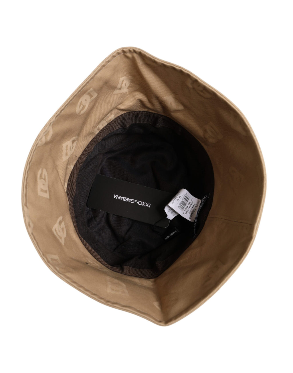 Beige Logotypmonogram Bomull Bucket Cap
