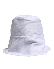 Dolce & Gabbana White Polyester Wide Brim Bucket Hat