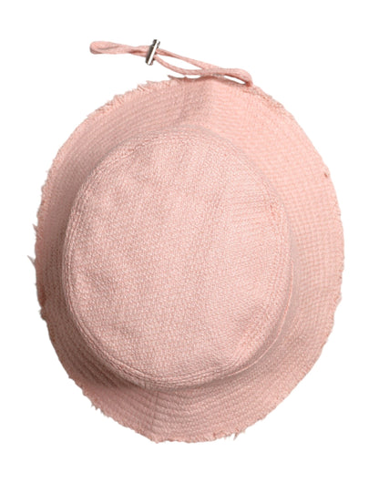 Dolce & Gabbana Pink Cotton Wide Brim Bucket Hat