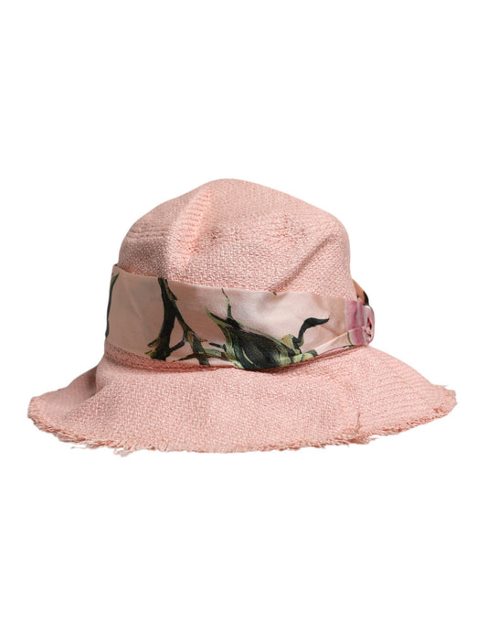 Dolce &amp; Gabbana Rosa Bomullshatt med Bred Brätte