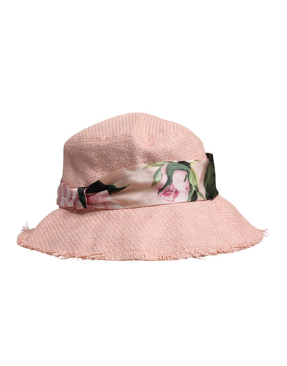 Dolce &amp; Gabbana Rosa Bomullshatt med Bred Brätte