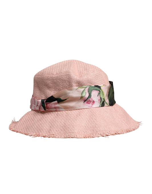 Dolce &amp; Gabbana Rosa Bomullshatt med Bred Brätte