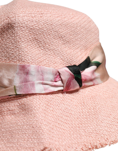 Dolce &amp; Gabbana Rosa Bomullshatt med Bred Brätte
