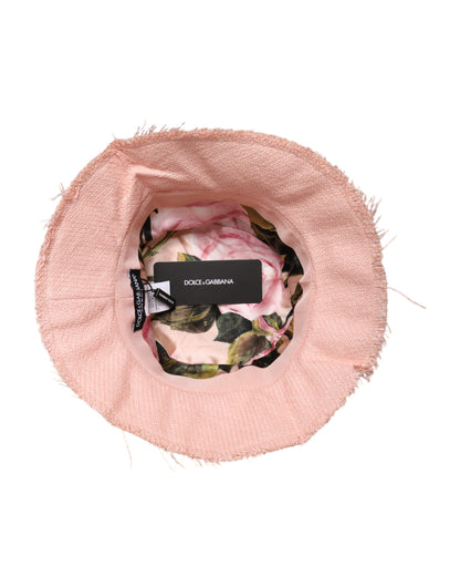 Dolce &amp; Gabbana Rosa Bomullshatt med Bred Brätte