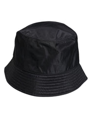 Dolce & Gabbana Black Cotton Wide Brim Bucket Hat