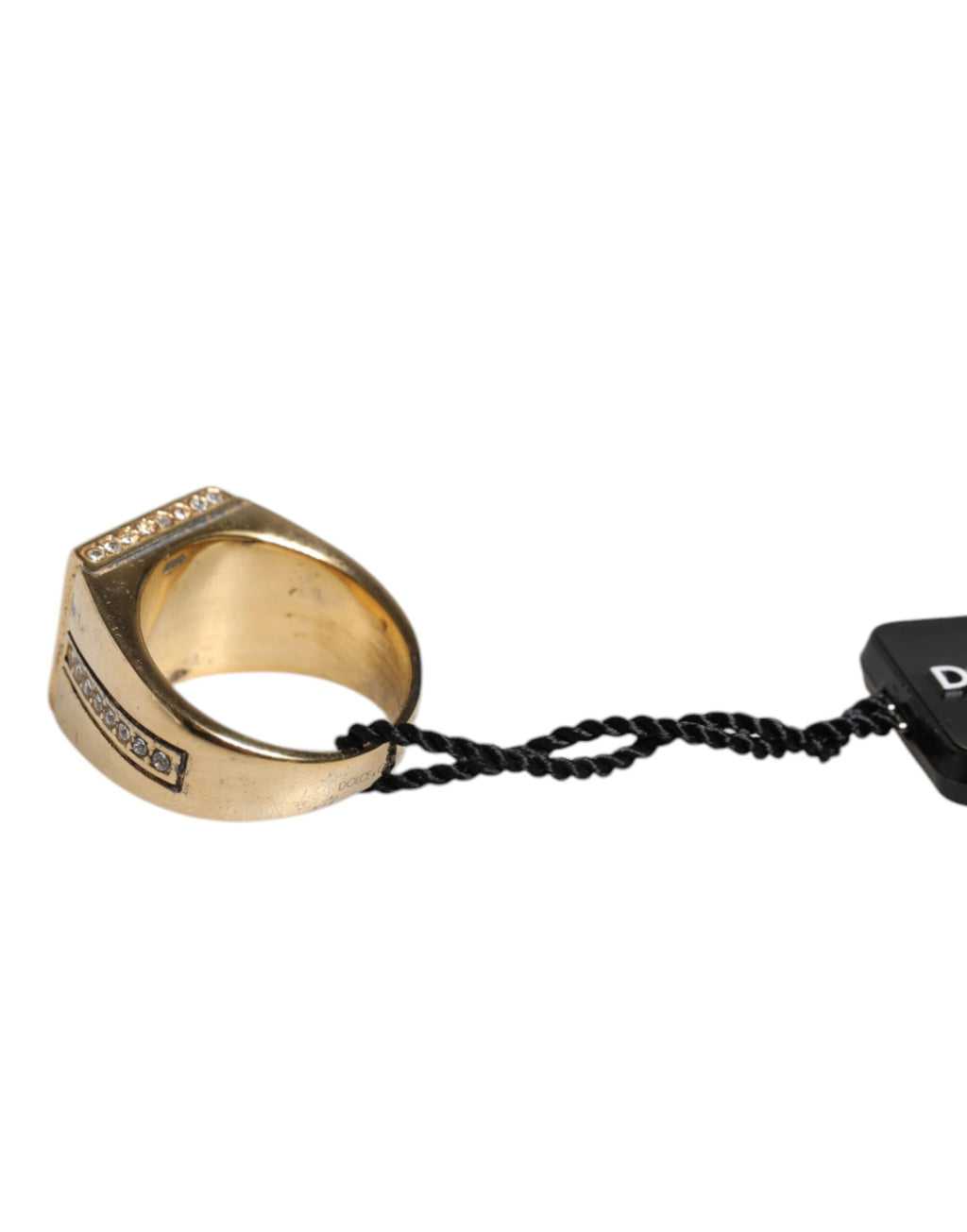Ring i sterlingsilver med 925 kristaller och guldfärgad finish