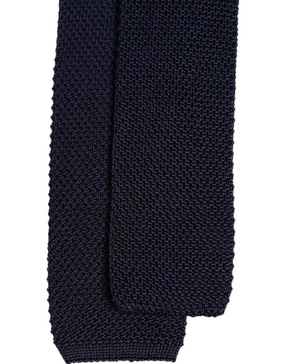 Dolce & Gabbana Dark Blue Silk Adjustable Necktie Tie