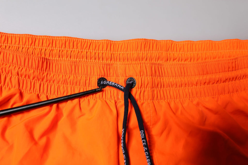 Orange Polyester Strandshorts 2-delat Baddräkt