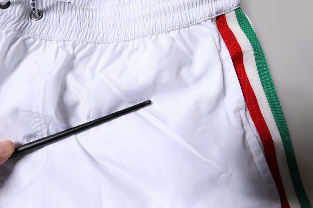 Vita randiga strandshorts 2-delade badkläder