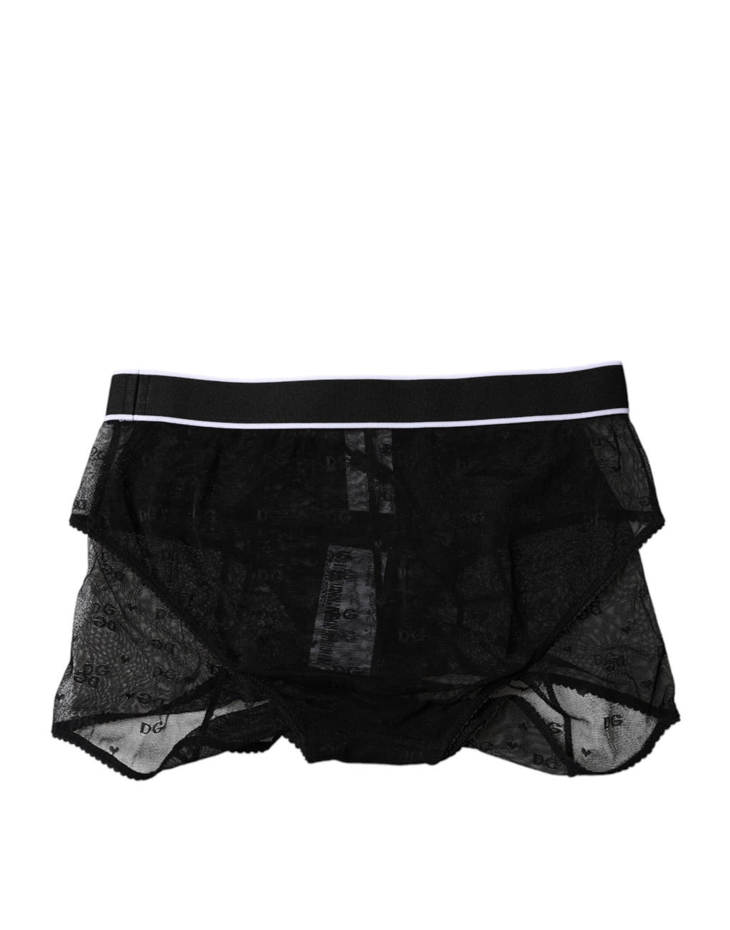 Svarta tyllnylon trosor med medelhög midja