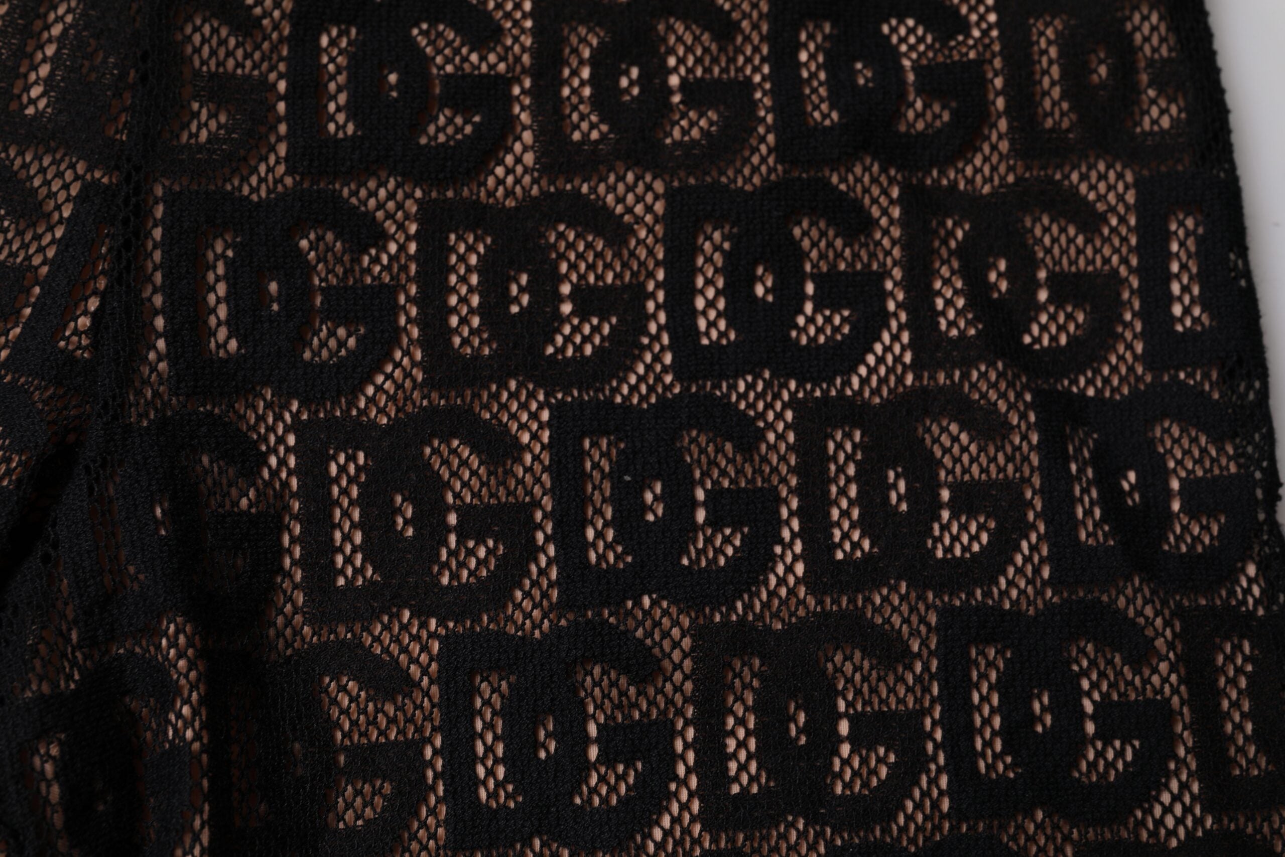 Svarta Cropped Tights med Logotyp och Monogram