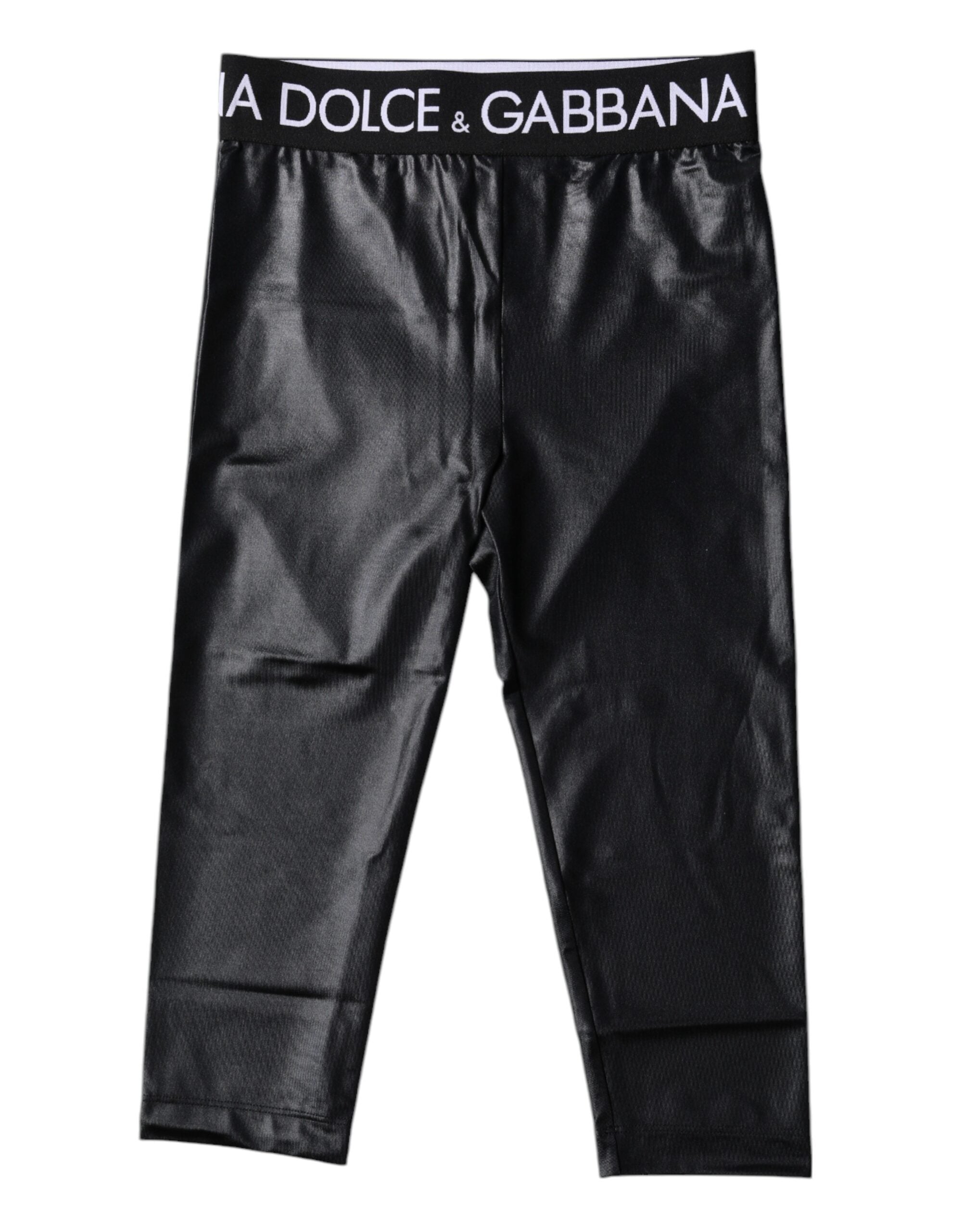 Svarta logotyp nylon croppade tights underkläder