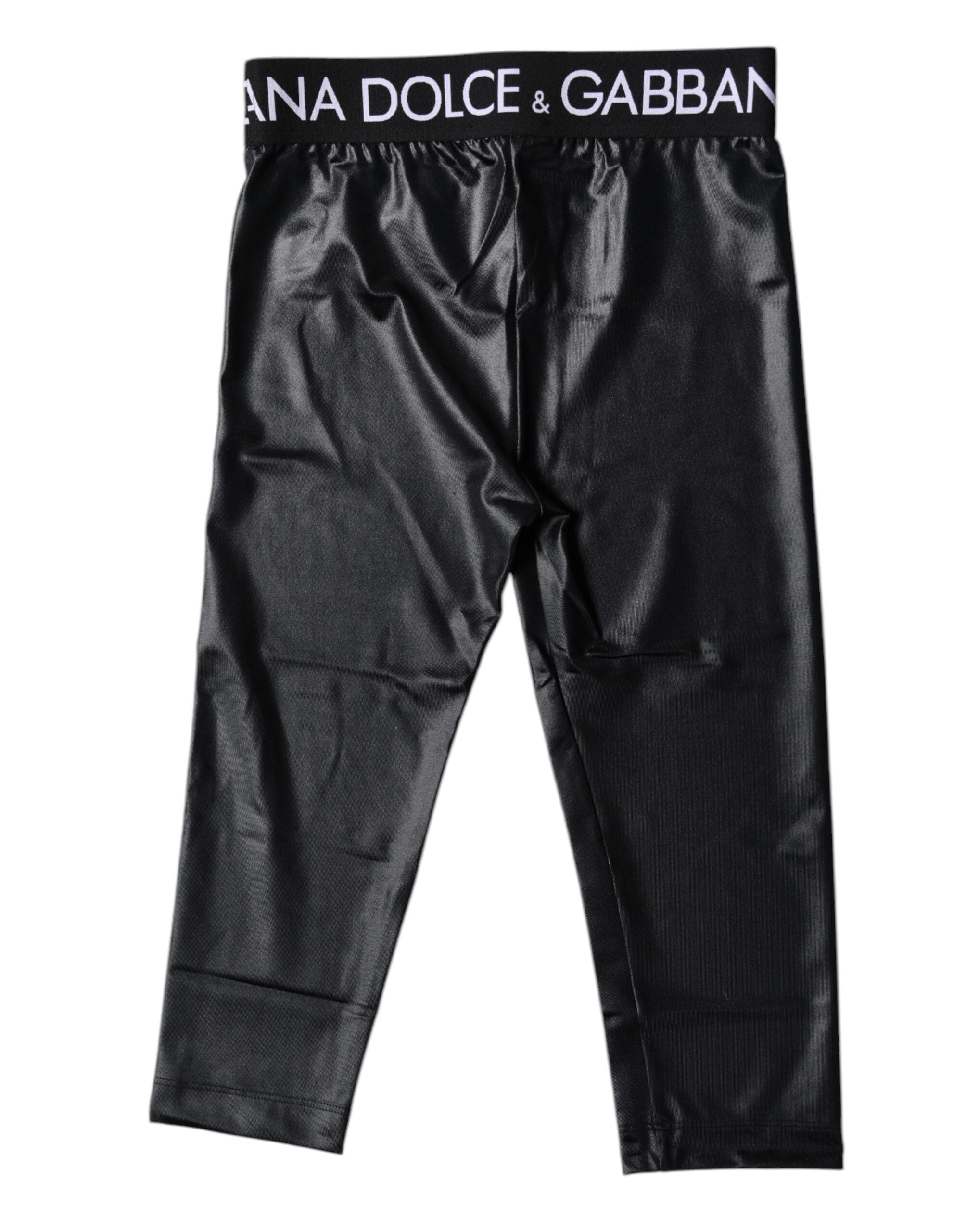 Svarta logotyp nylon croppade tights underkläder