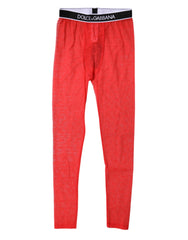 Dolce & Gabbana Red Logo Lace Lingerie Tight Pants Underwear