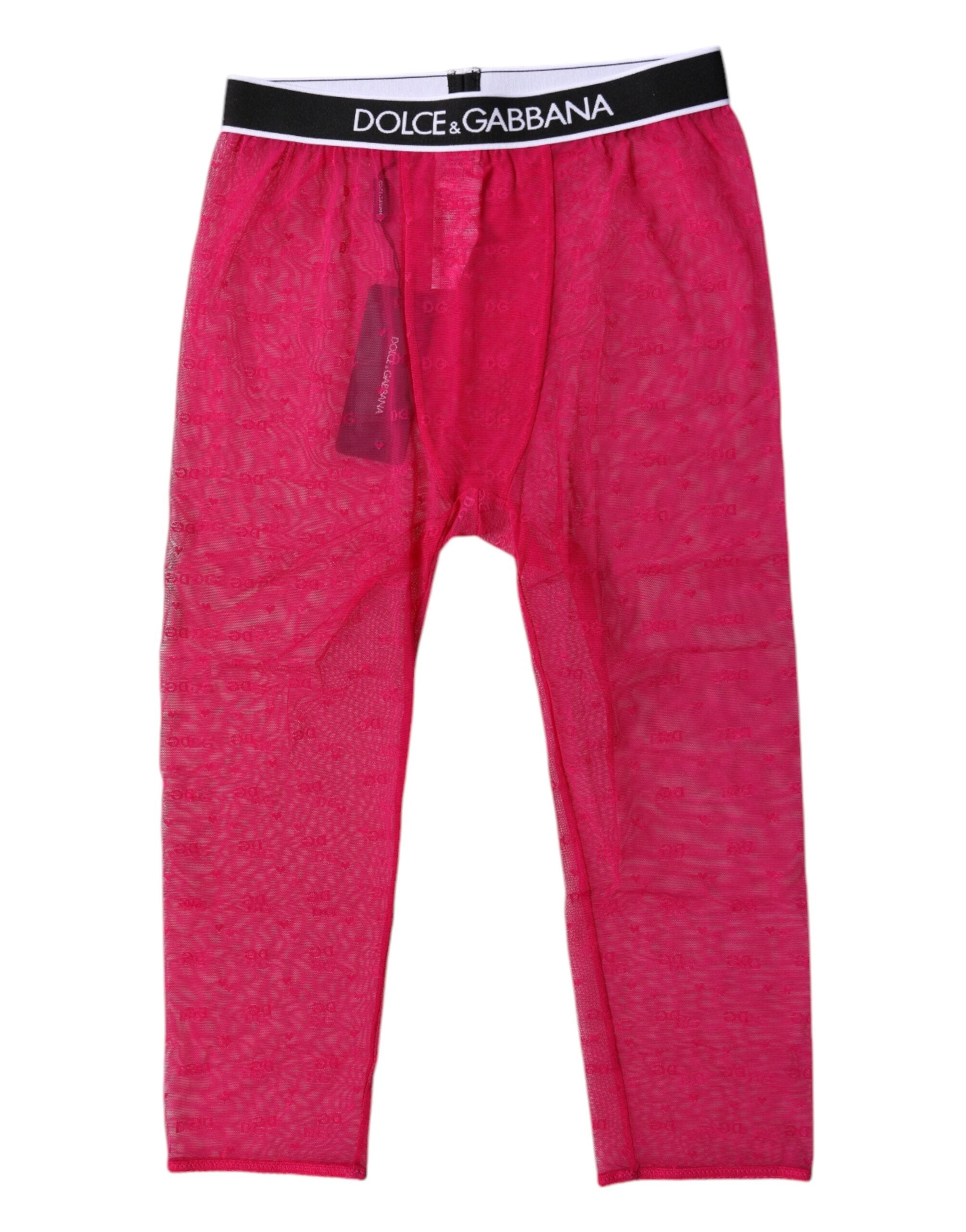Fuchsia DG Logo Nylon Cropped Tights Underkläder