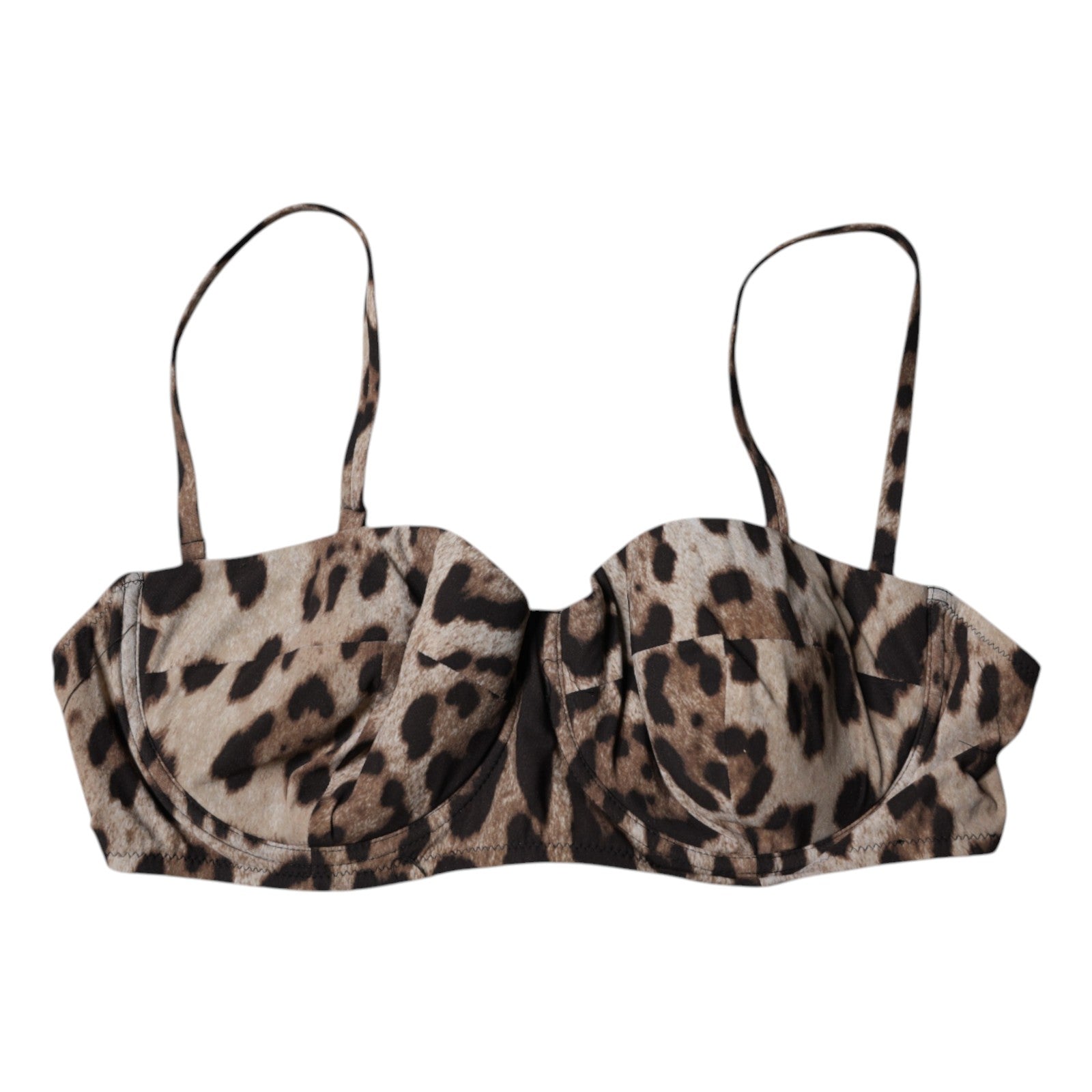 Bruna leopardfärgade nylon balconcino-bh underkläder