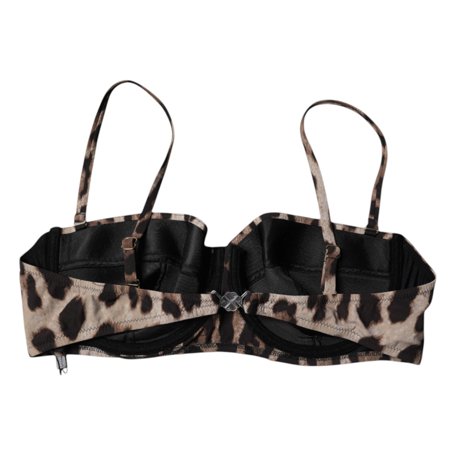Bruna leopardfärgade nylon balconcino-bh underkläder