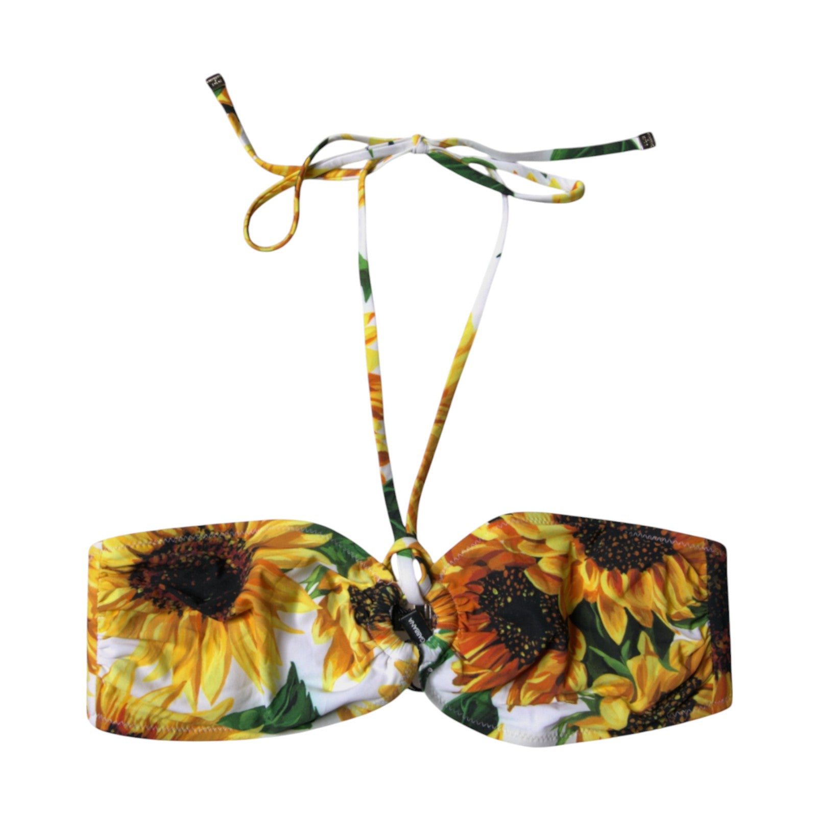 Flerfärgad blommig halterneck bikiniöverdel med badkläder