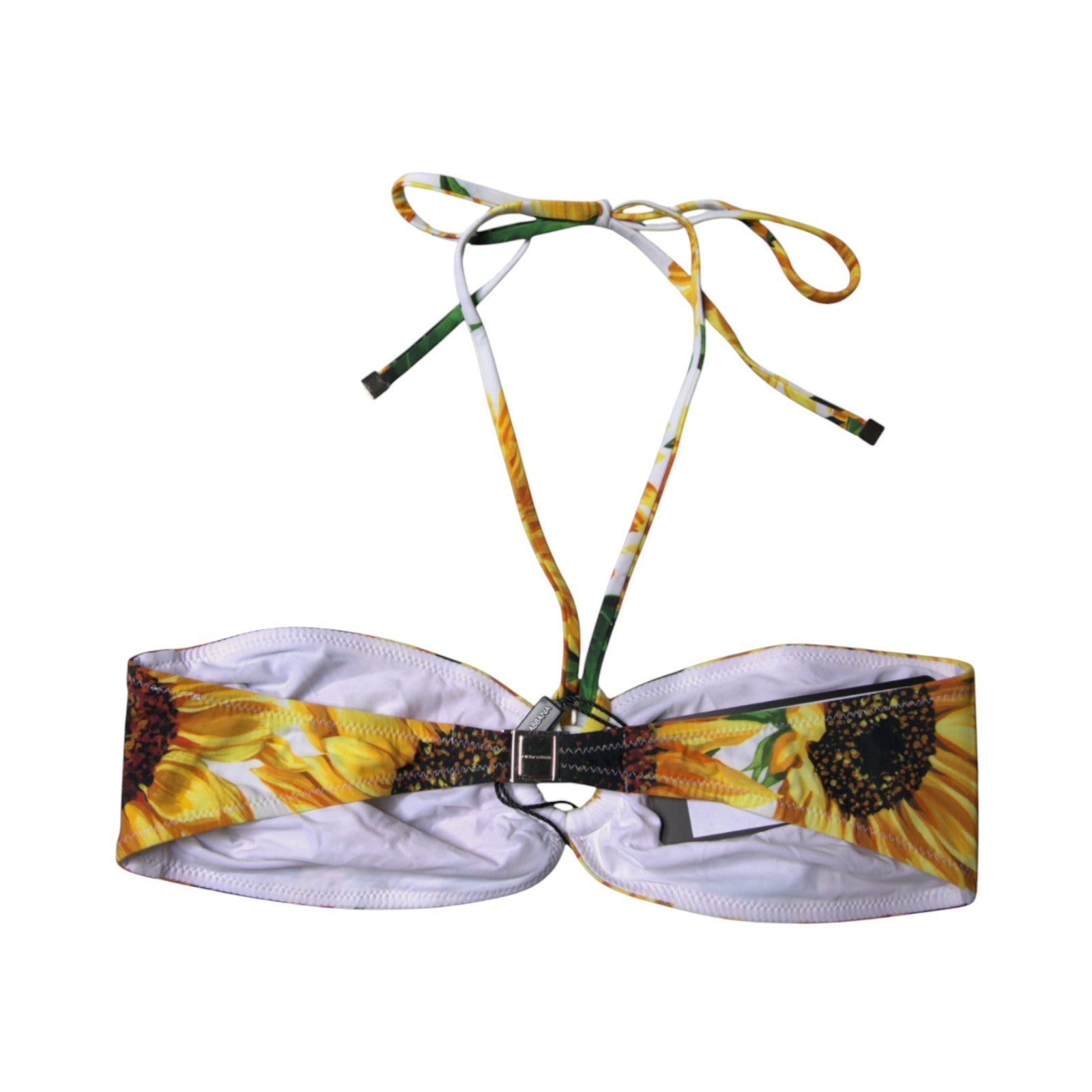 Flerfärgad blommig halterneck bikiniöverdel med badkläder