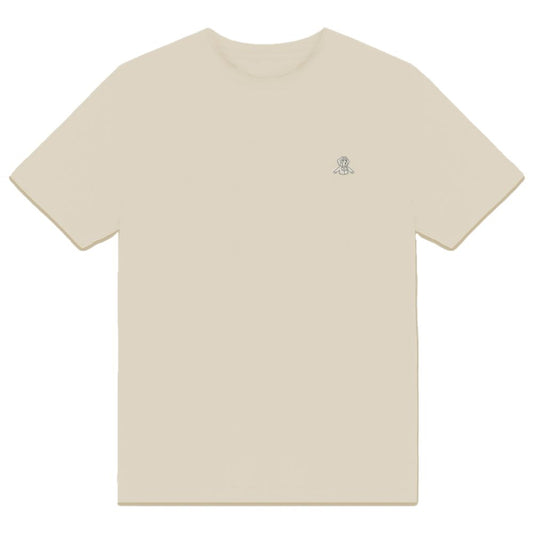 Beige bomulls-T-skjorte